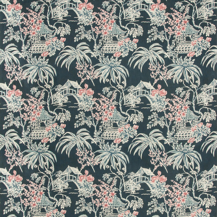 Tongli Print Midnight by Brunschwig & Fils Fabric Brunschwig & Fils Fabric Tongli Print MidnightFabric SUMMER PALACE LINEN - 100% United Kingdom </p><p>Repeat: H: 18, V: 22.36 54 - Fabric Carolina -
