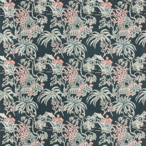 Tongli Print Midnight by Brunschwig & Fils Fabric