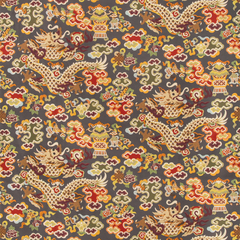 Ming Dragon Print Grey by Brunschwig & Fils Fabric Brunschwig & Fils Fabric Ming Dragon Print GreyFabric SUMMER PALACE LINEN - 67%;COTTON - 33% France </p><p>Repeat: H: 26.8, V: 26.5 54.3 - Fabric Carolina -