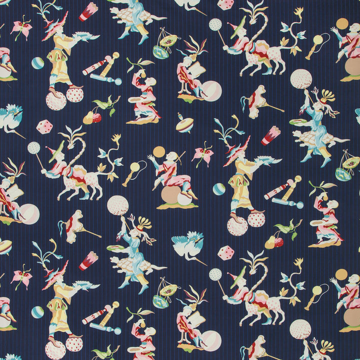 Cirque Chinois Print Navy by Brunschwig & Fils Fabric Brunschwig & Fils Fabric Cirque Chinois Print NavyFabric SUMMER PALACE COTTON - 100% France </p><p>Repeat: H: 27, V: 37.5 53.9 - Fabric Carolina -