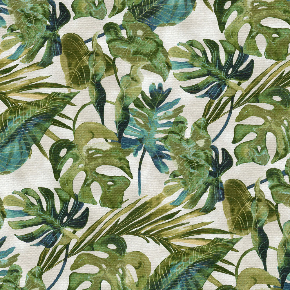 Falling Fronds Aloe 802010 by Tommy Bahama Home Fabric - 100% Cotton PERU 24000 Horizontal: 13.5 and Vertical: 25.25 54 - Fabric Carolina -