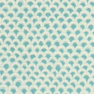 Pave Ii Print Aqua by Brunschwig & Fils Fabric
