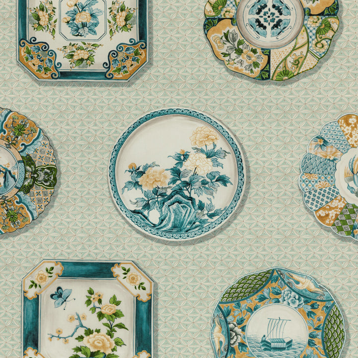 Bonchamp Print Aqua by Brunschwig & Fils Fabric Brunschwig & Fils Fabric Bonchamp Print AquaFabric LOUVERNE COTTON - 100% Italy </p><p>Repeat: H: 55.11, V: 46.45 55.11 - Fabric Carolina -