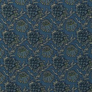 Brassac Print Indigo by Brunschwig & Fils Fabric