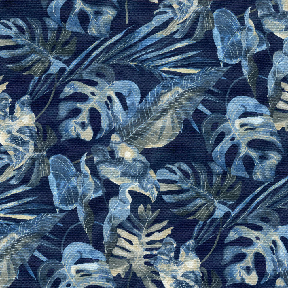 Falling Fronds Night Swim 802012 by Tommy Bahama Home Fabric - 100% Cotton Peru 24000 Horizontal: 13.5 and Vertical: 25.25 54 - Fabric Carolina -