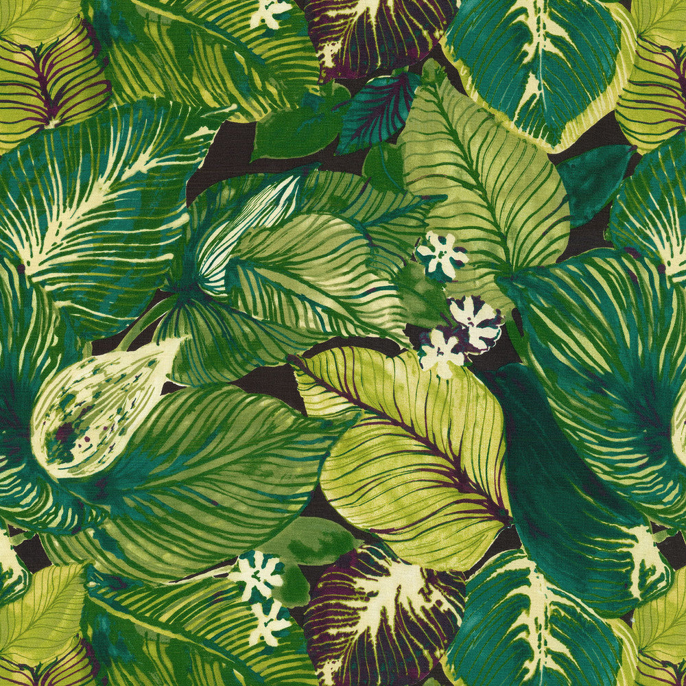 Lush Leaf Evening Sky 802121 by Tommy Bahama Home Fabric - 100% COTTON PERU 24000 Horizontal: 27 and Vertical: 27 54 - Fabric Carolina -