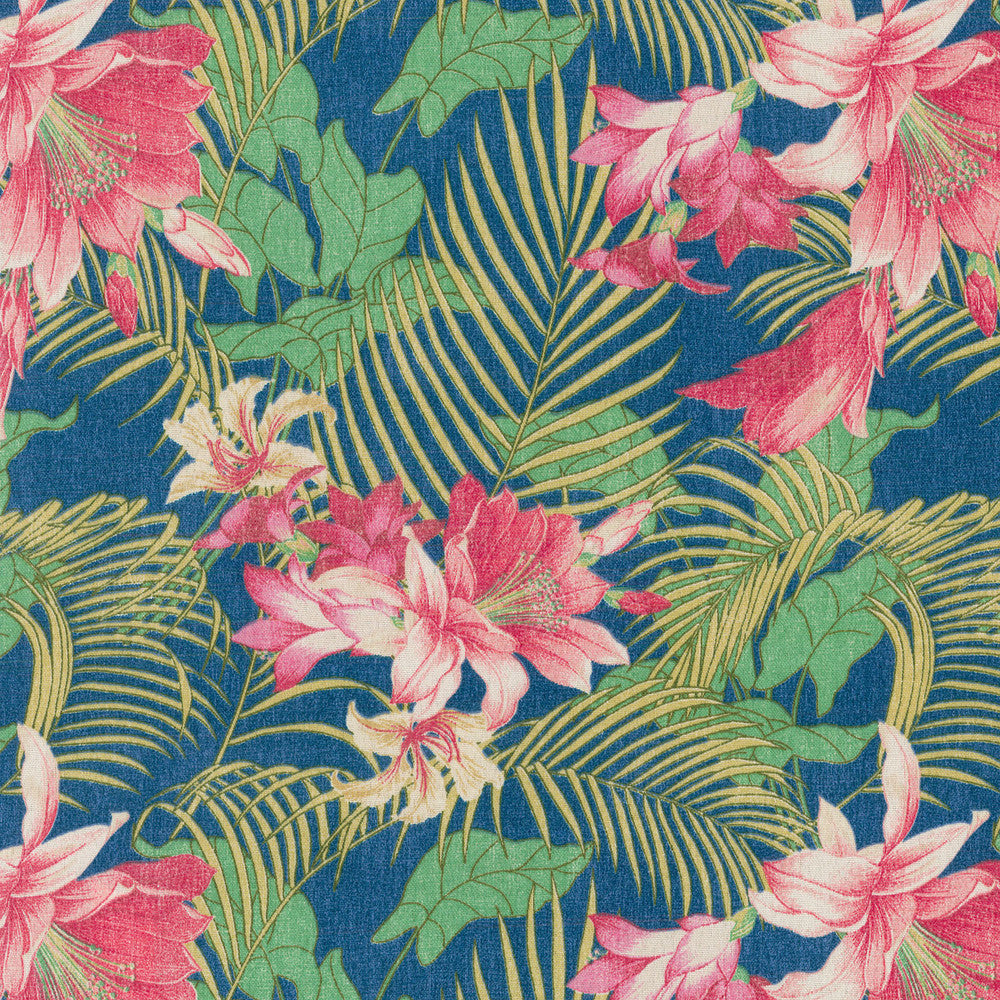 Ocean Floral Carib 802171 by Tommy Bahama Outdoor Fabric - 100% Spun Polyester USA 51000 Horizontal: 13.5 and Vertical: 13.5 54 - Fabric Carolina -