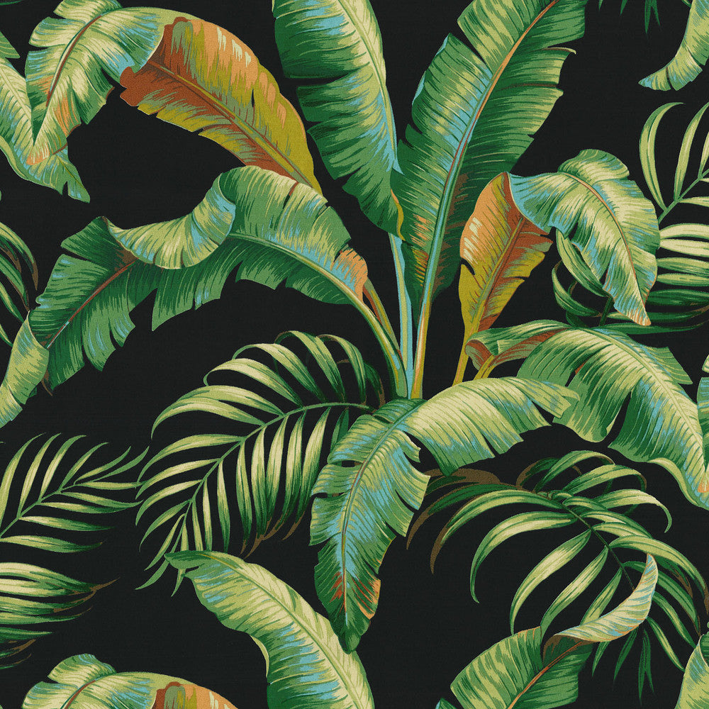 Palmiers Caviar 802190 by Tommy Bahama Outdoor Fabric - 100%Polyester USA 51000 Horizontal: 27 and Vertical: 27 54 - Fabric Carolina -
