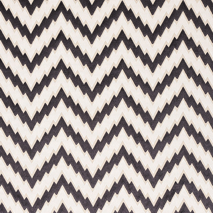 Florentine Chevron Velvet Black 80220 by Schumacher Fabric Schumacher Fabric Florentine Chevron Velvet Black 80220Fabric VISCOSE 83% BELGIUM </p><p>Repeat: H: HORZ. 6 3/5" (17CM), V: VERT. 3" (8CM) 54.3333 - Fabric Carolina -