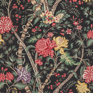 Luberon Print Noir/Multi by Brunschwig & Fils Fabric