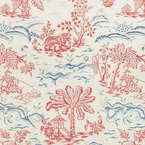 Valensole Print Red/Blue by Brunschwig & Fils Fabric