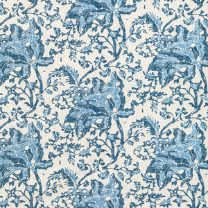 Weymouth Print Indigo by Brunschwig & Fils Fabric