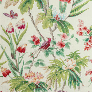 Gastaud Print Red/Green by Brunschwig & Fils Fabric