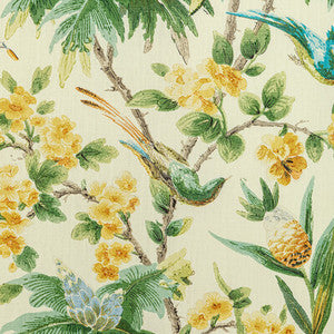 Gastaud Print Gold/Leaf by Brunschwig & Fils Fabric