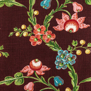 Le Brun Print Aubergine by Brunschwig & Fils Fabric
