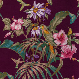 Anima Print Aubergine by Brunschwig & Fils Fabric
