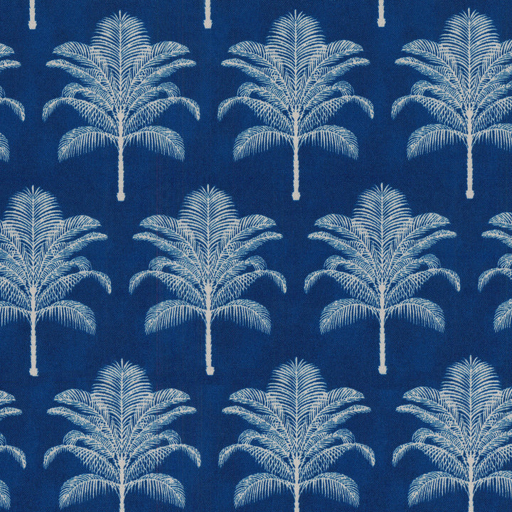 Palm Life Azul 802212 by Tommy Bahama Outdoor Fabric - 100% Spun Polyester USA 51000 Horizontal: 9 and Vertical: 4.5 54 - Fabric Carolina -