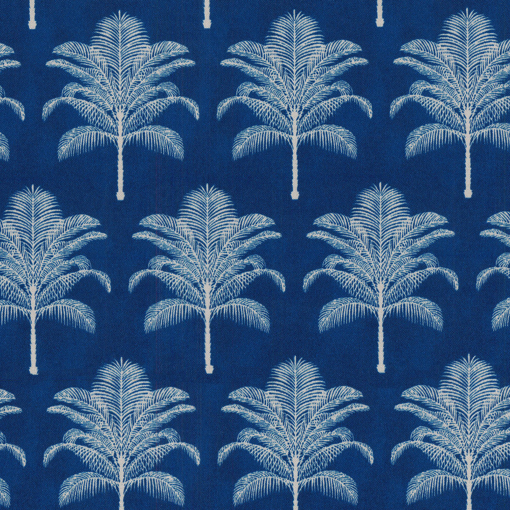 Tbo Palm Life Azul 802212 by Tommy Bahama Home Fabric Tommy Bahama Home 100% Spun Polyester U.S.A. Abrasion Standard: General Use Horizontal: 4.5 and Vertical: 9 54" - Fabric Carolina -