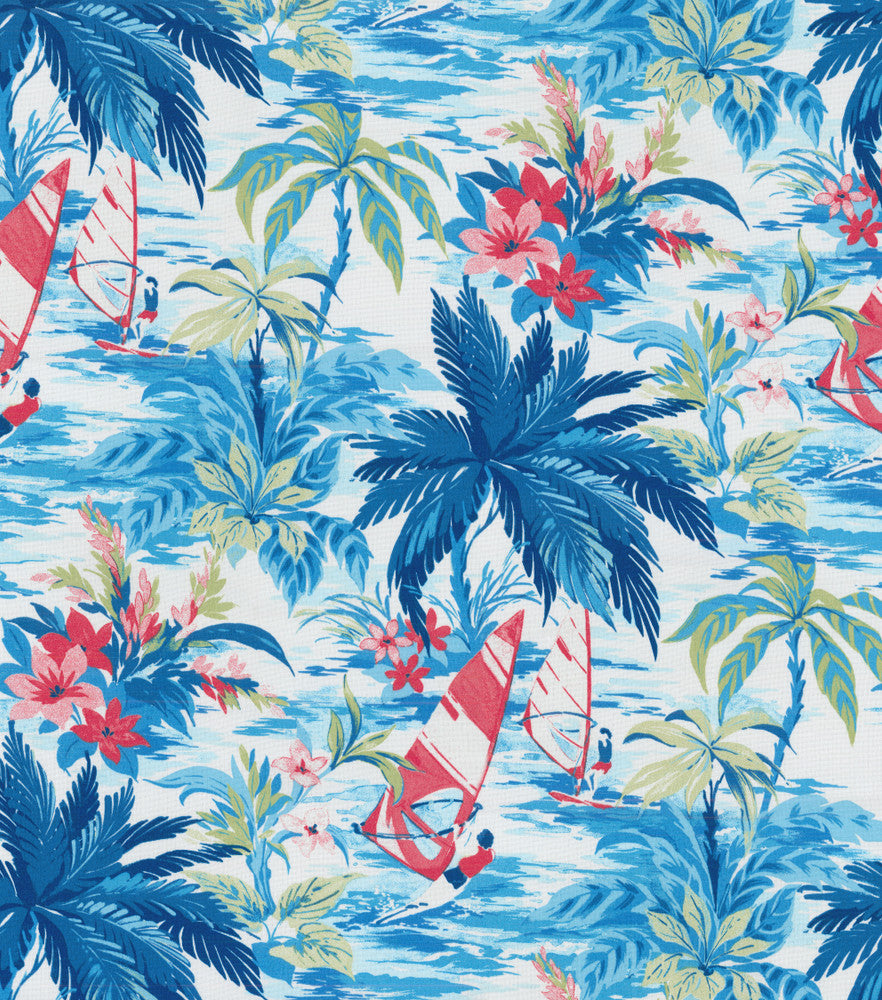 Wind Surfers Azul 802231 by Tommy Bahama Outdoor Fabric - 100% Spun Polyester USA 51000 Horizontal: 27 and Vertical: 13.5 54 - Fabric Carolina -
