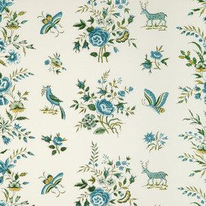 Aurel Print Aqua/Leaf 8023103.194.0 by Brunschwig & Fils Fabric