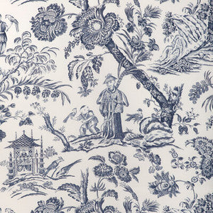 Marcel Print Navy 8023104.50.0 by Brunschwig & Fils Fabric
