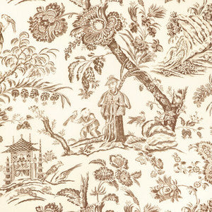 Marcel Print Brown 8023104.6.0 by Brunschwig & Fils Fabric