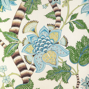 Cadenet Print Aqua/Leaf 8023105.353.0 by Brunschwig & Fils Fabric