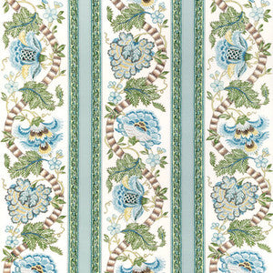 Lauris Print Aqua/Leaf 8023106.353.0 by Brunschwig & Fils Fabric
