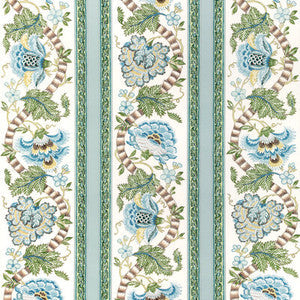 Lauris Print Aqua/Leaf 8023106.353.0 by Brunschwig & Fils Fabric