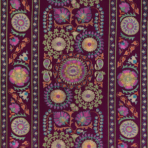 Saanvi Emb Plum/Leaf 8023113.310.0 by Brunschwig & Fils Fabric