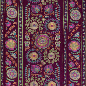 Saanvi Emb Plum/Leaf 8023113.310.0 by Brunschwig & Fils Fabric