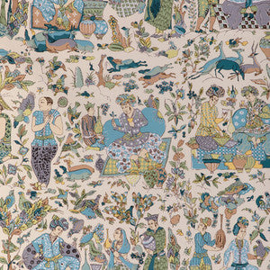 Shalimar Print Aqua/Leaf 8024100.153.0 by Brunschwig & Fils Fabric