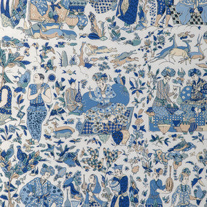 Shalimar Print Blue/Sand 8024100.516.0 by Brunschwig & Fils Fabric