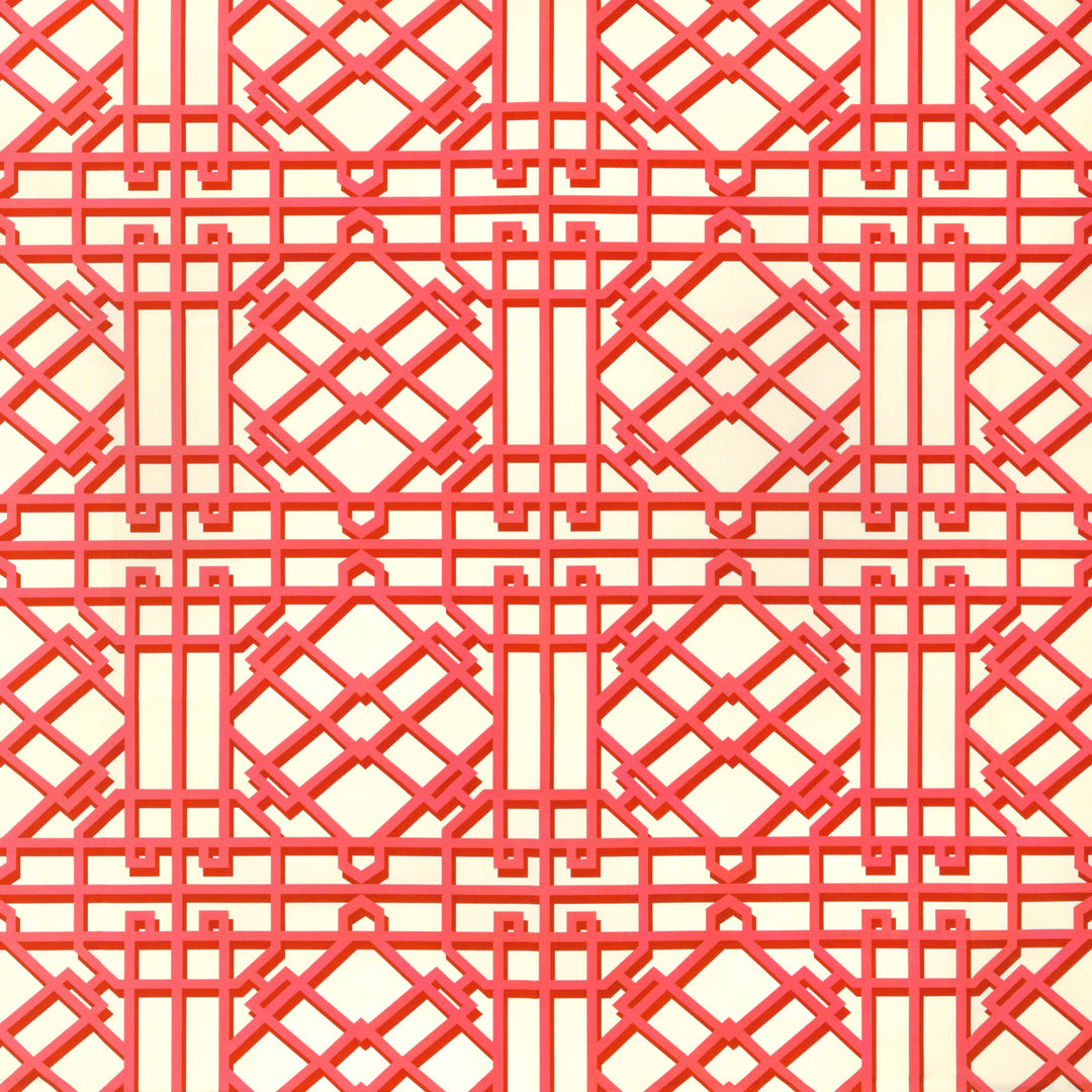 Pavilion Trellis - Red By Brunschwig & Fils Fabric