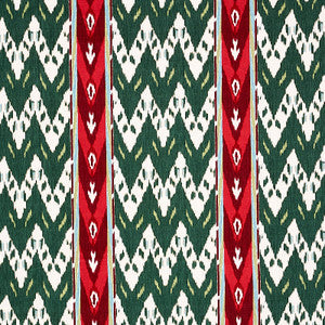 Samar Ikat Velvet Green 80241 by Schumacher Fabric