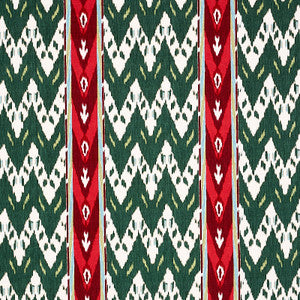 Samar Ikat Velvet Green 80241 by Schumacher Fabric