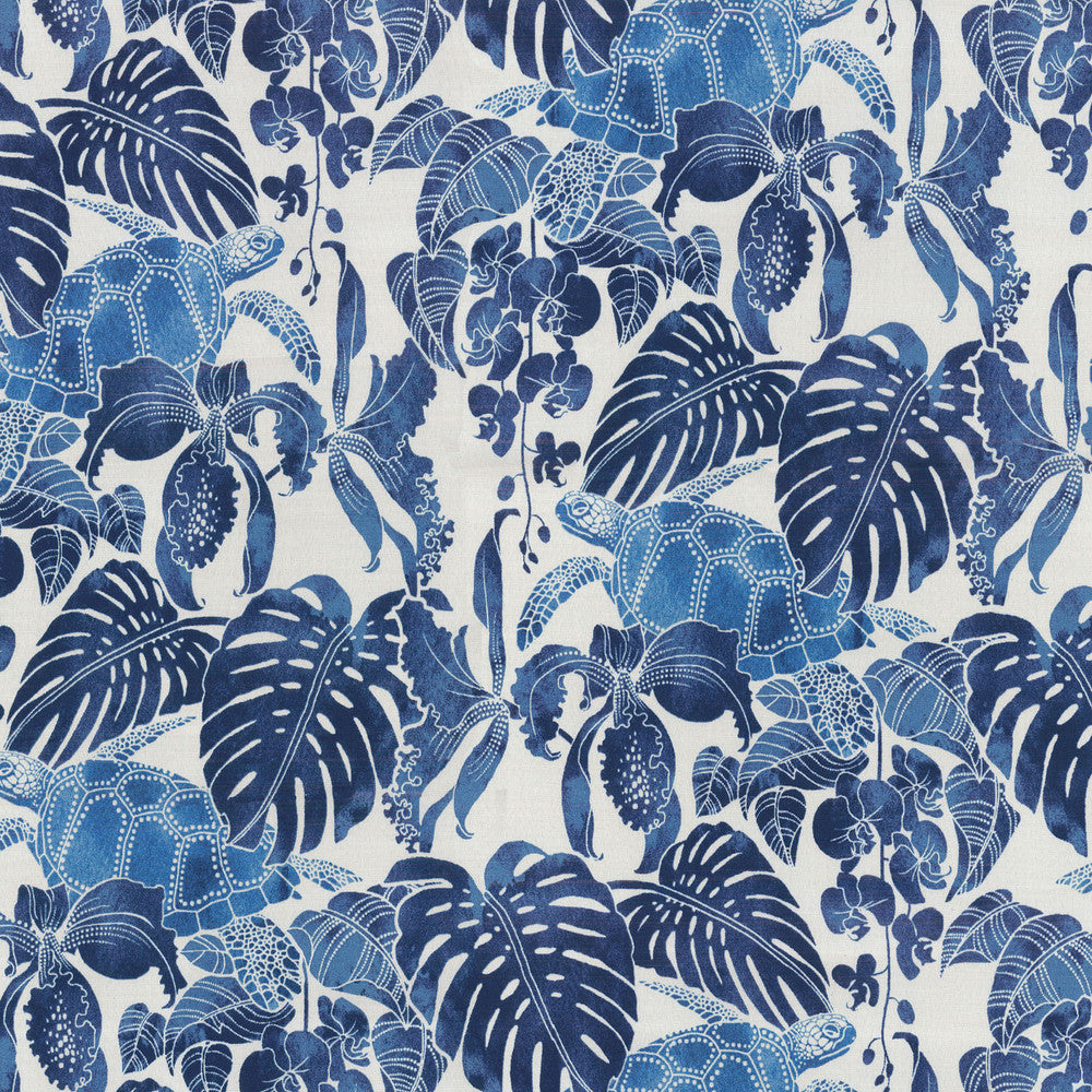 Tbo Tortuga Bay Indigo 802420 by Tommy Bahama Home Fabric - 100% Spun Polyester PAKISTAN Horizontal: 27 and Vertical: 25.25 54 - Fabric Carolina -