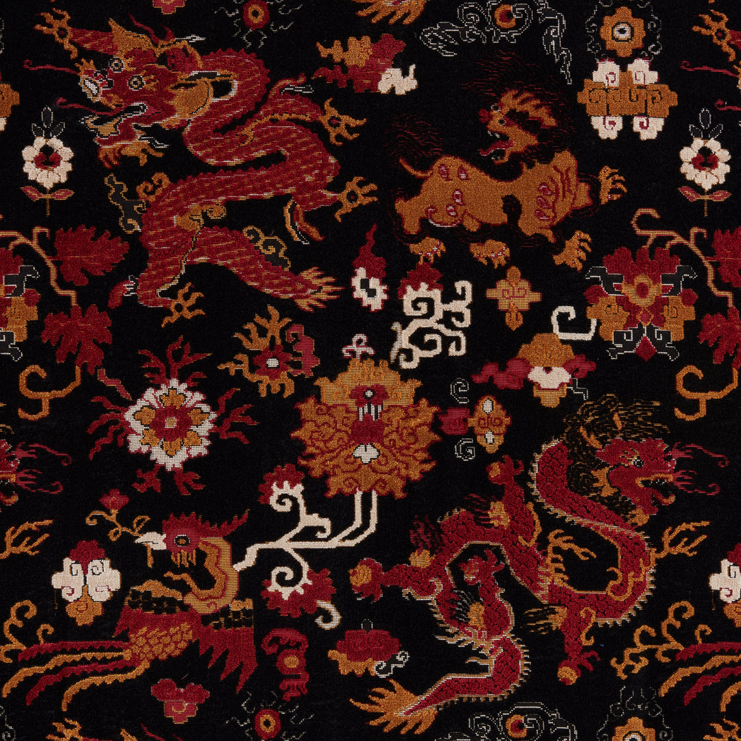 Le Dragon Velvet - Noir By Brunschwig & Fils Fabric