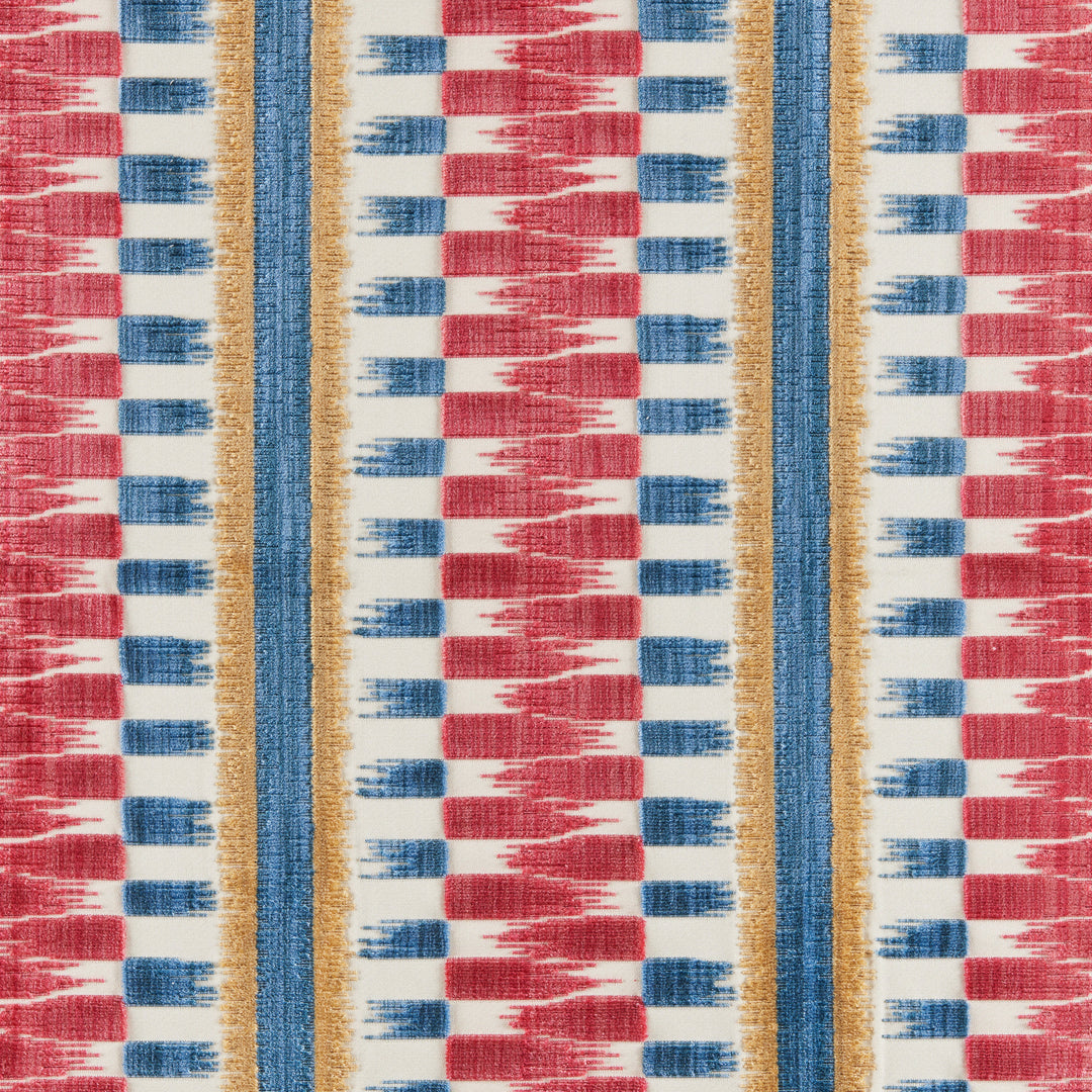 Flamme Velvet - Red/Blue By Brunschwig & Fils Fabric