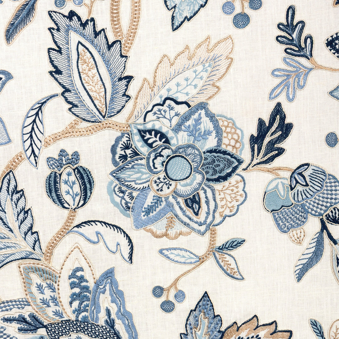Sierre Emb - Blue By Brunschwig & Fils Fabric