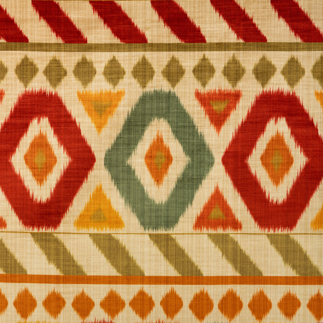 Uzbek Velvet - Green/Red By Brunschwig & Fils Fabric