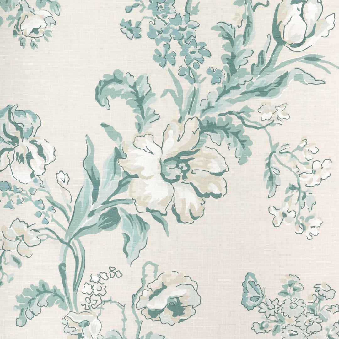 Maintenon Print - Aqua By Brunschwig & Fils Fabric