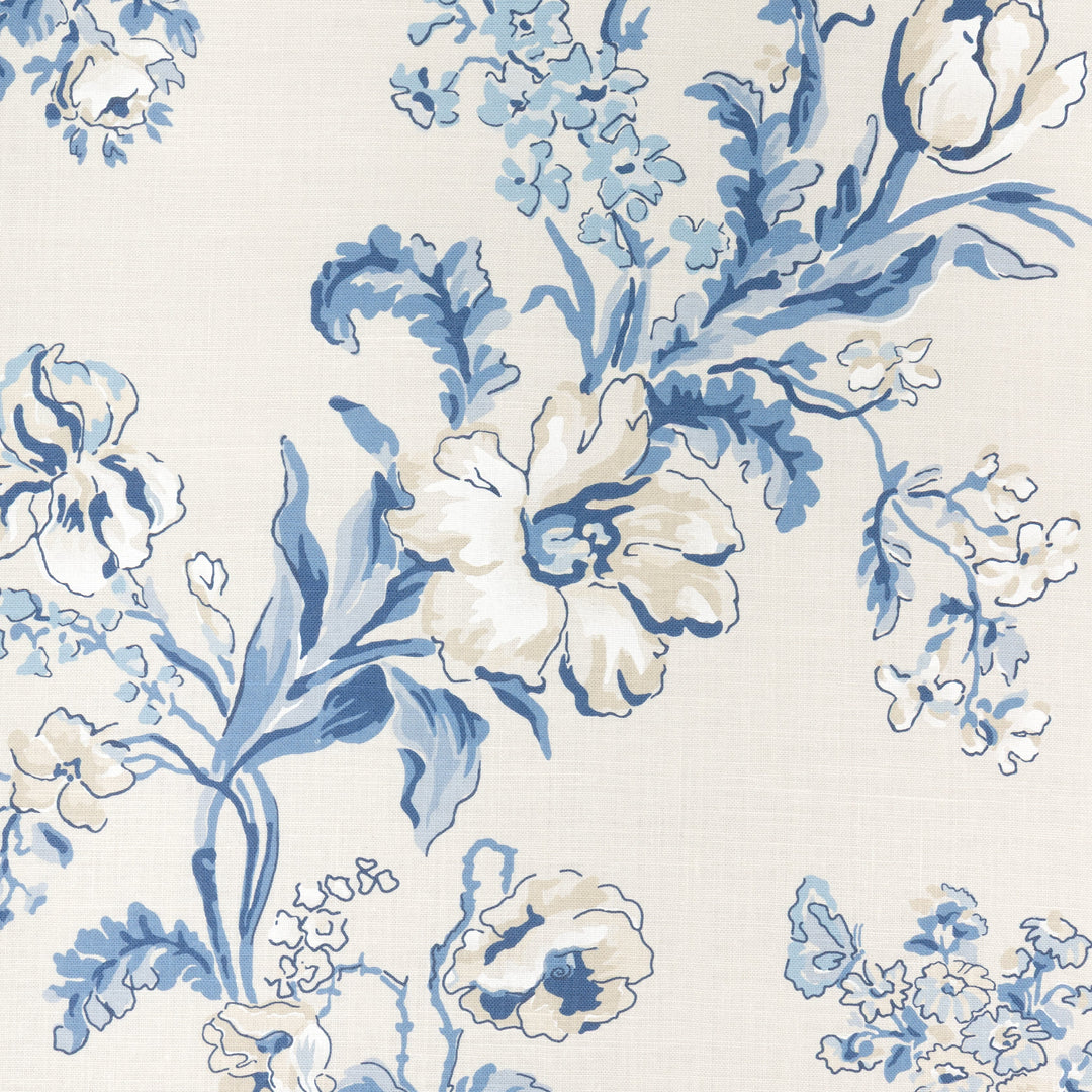 Maintenon Print - Blue By Brunschwig & Fils Fabric