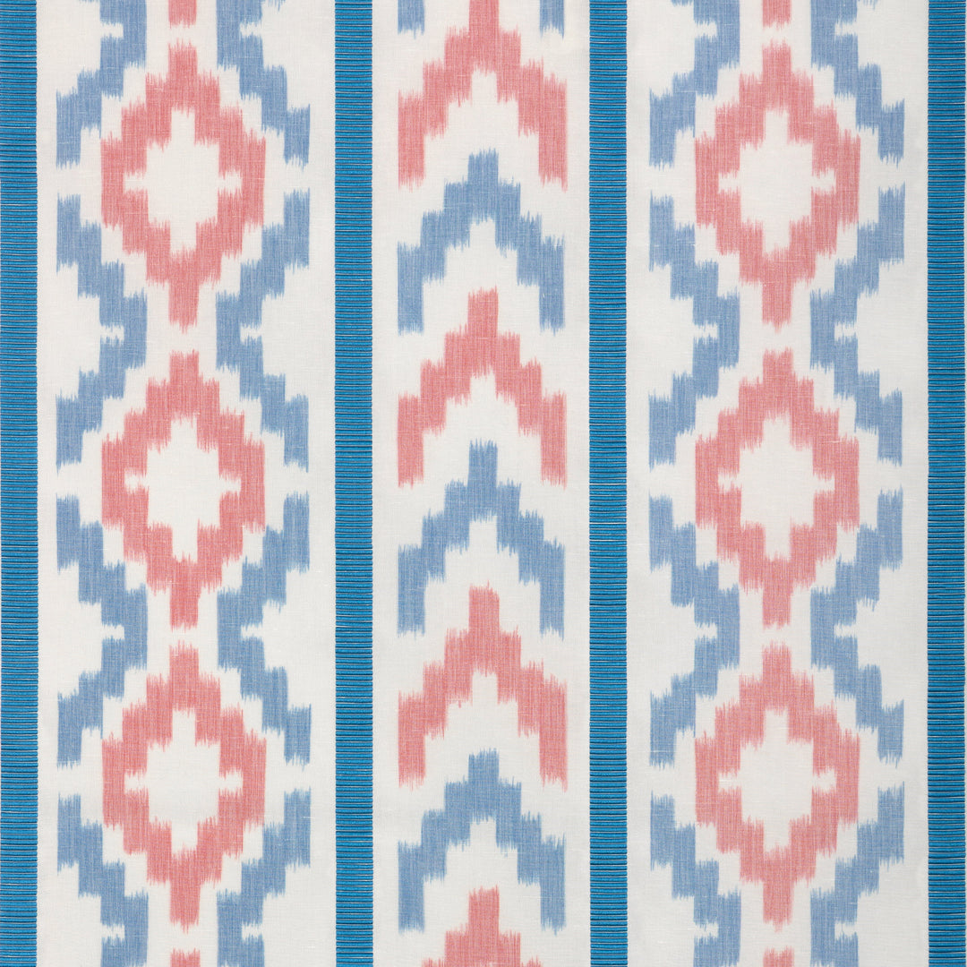 Sarlat Warp Print - Red/Blue By Brunschwig & Fils Fabric