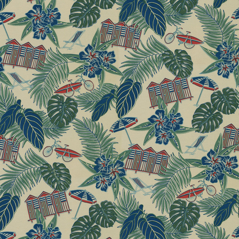 Tbo Beach Scenes Shoreline 802530 by Tommy Bahama Home Fabric - 100% Spun Polyester PAKISTAN Horizontal: 13.5 and Vertical: 25.25 54 - Fabric Carolina -
