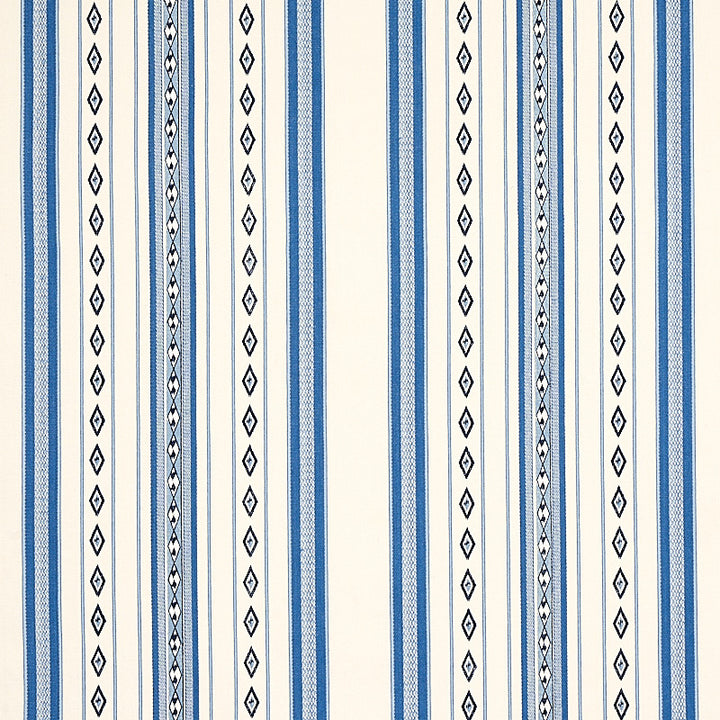 Dakota Stripe Blue 80271 by Schumacher Fabric WORLD VIEW II COTTON 87% POLYESTER 13% INDIA </p><p>Repeat: Horizontal: 17 5/8" (45CM) and Vertical: 2" (5CM) 53 - Fabric Carolina -