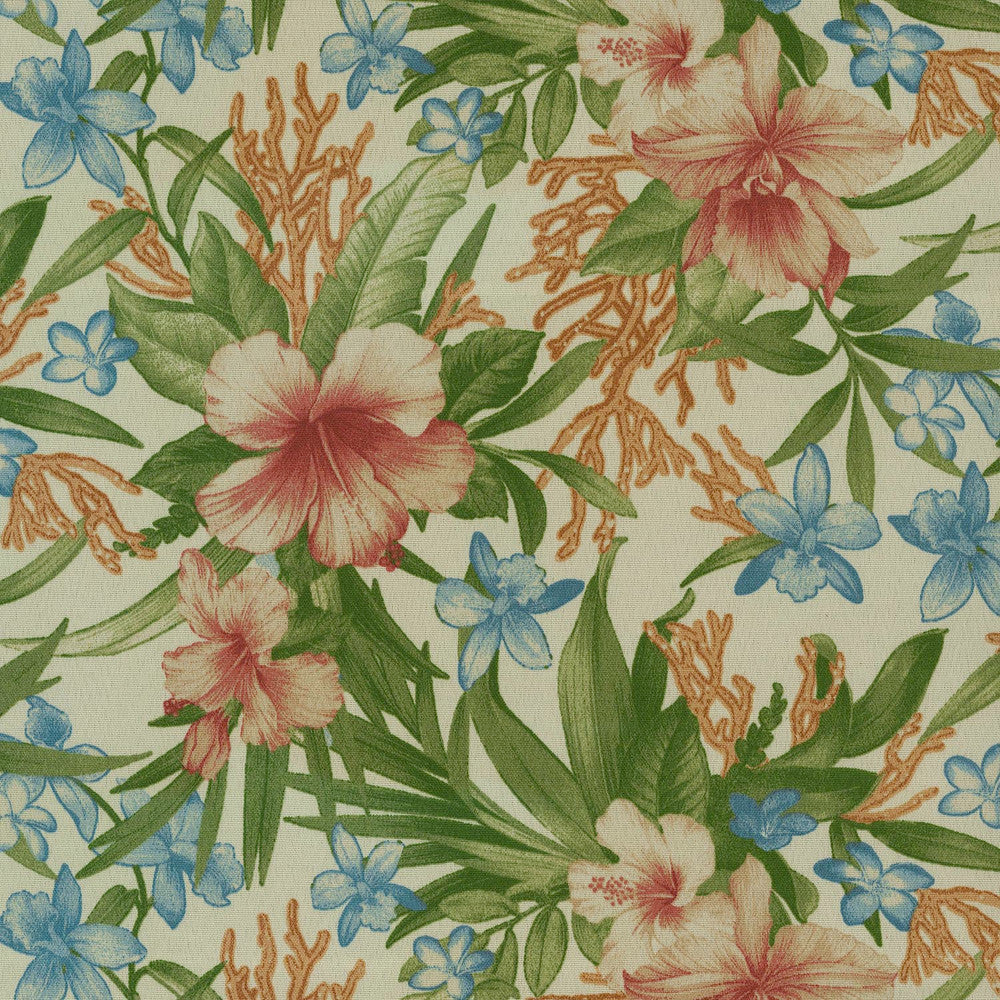 Tbo Fleur Le Mar Papaya 802751 by Tommy Bahama Home Fabric 100% Polyester Pakistan 33000 Horizontal: 13.5 and Vertical: 12.75 54 - Fabric Carolina -