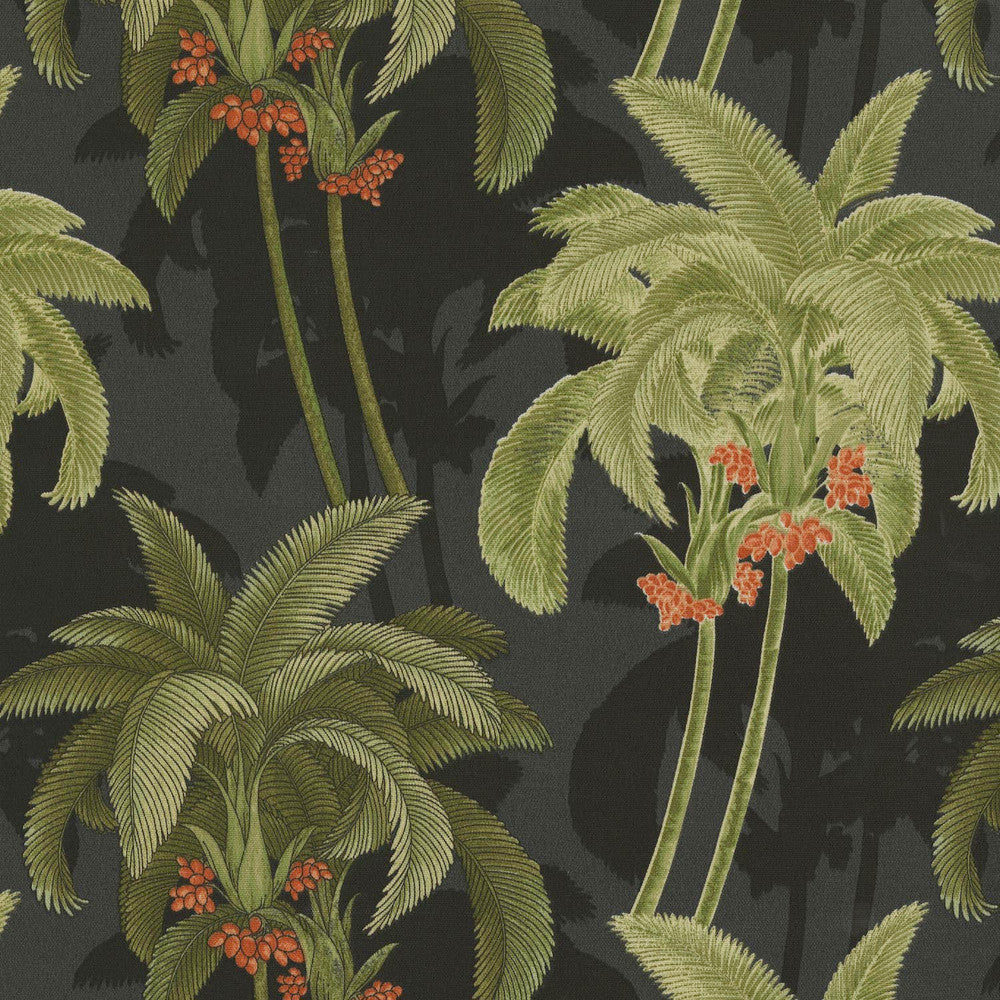 Tbo Shadow Palms Ebony 802762 by Tommy Bahama Home Fabric 100% Polyester Pakistan 33000 Horizontal: 13.5 and Vertical: 12.6 54 - Fabric Carolina -