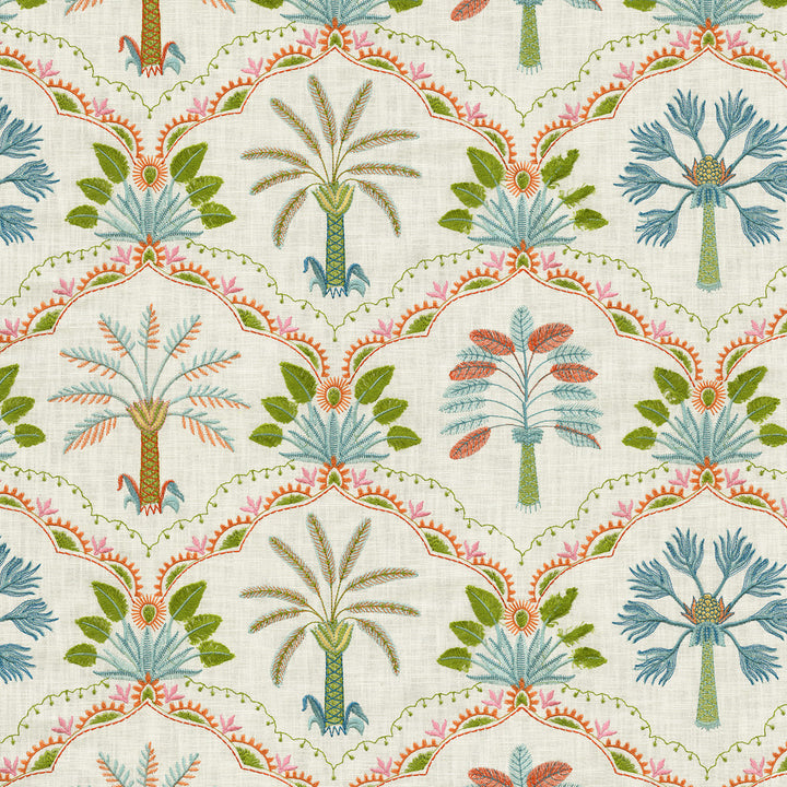 Daintree Emb Tropical 802910 by Tommy Bahama Home Fabric Base 100% cotton Emb: 100% rayon India 51000 Horizontal: 25.5 and Vertical: 15 54 - Fabric Carolina -