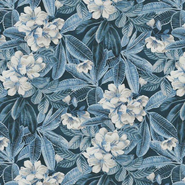 Darwin Flora Midnight Blue 802932 by Tommy Bahama Home Fabric 100% cotton Peru 20000 Horizontal: 27 and Vertical: 25.25 54/55 - Fabric Carolina -